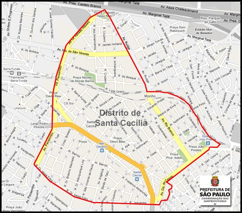 peta dari santa cecilia Sao Paulo