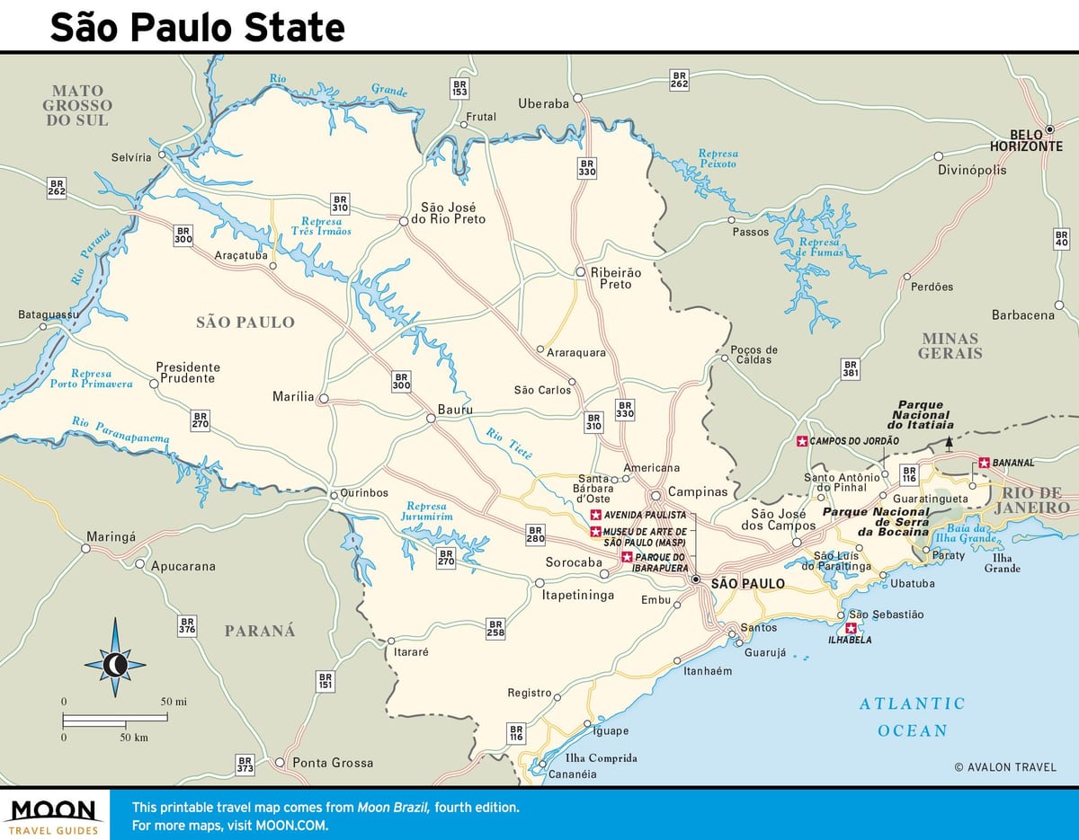 Sao Paulo state map