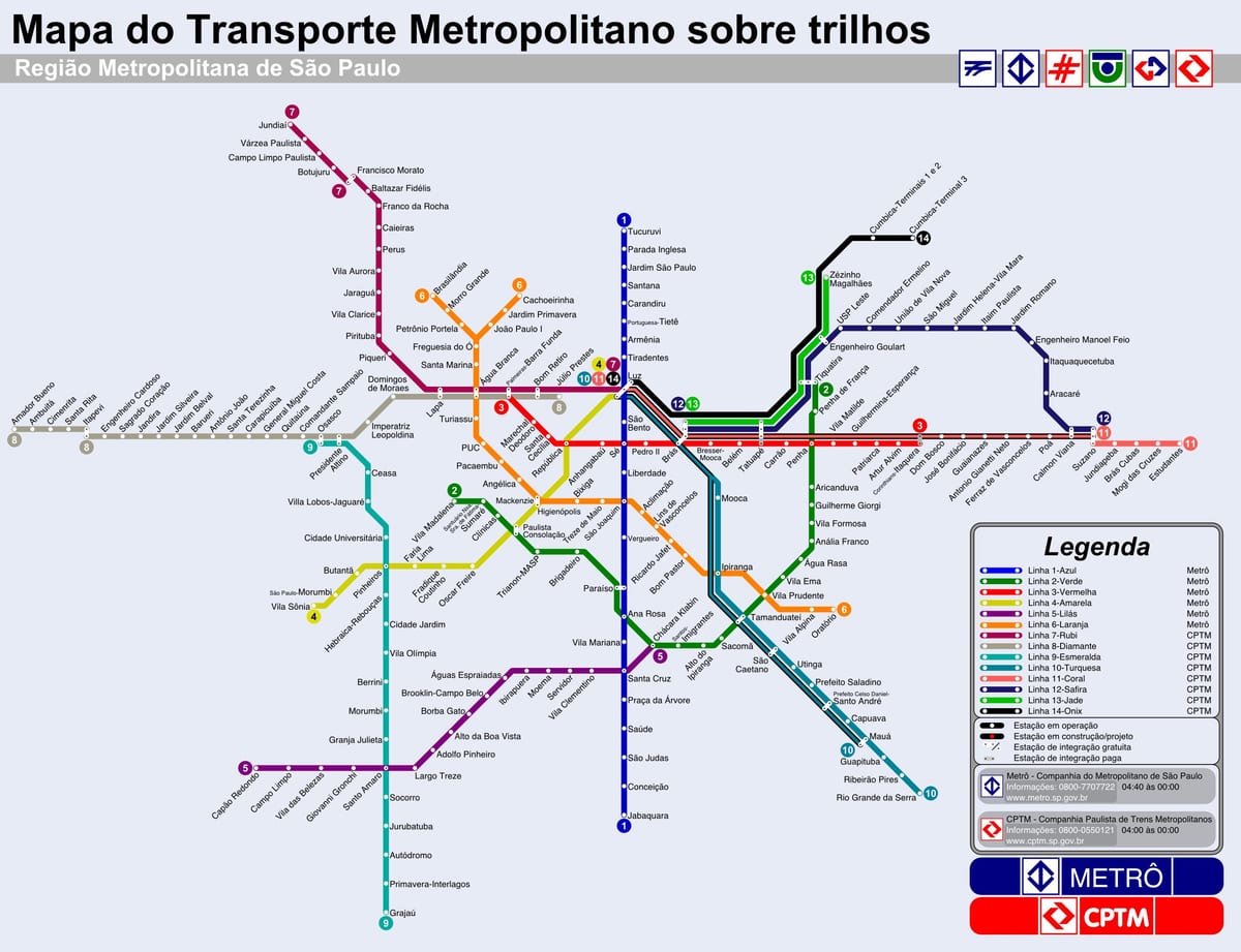 Sao Paulo trem peta